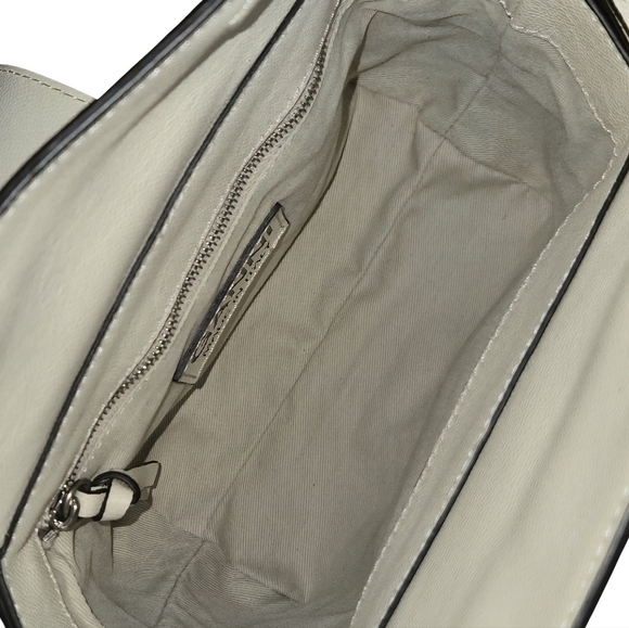 Ganni Leather Micro Crossbody Box Bag In Egret Color & Dustbag-Like New - Picture 8 of 17